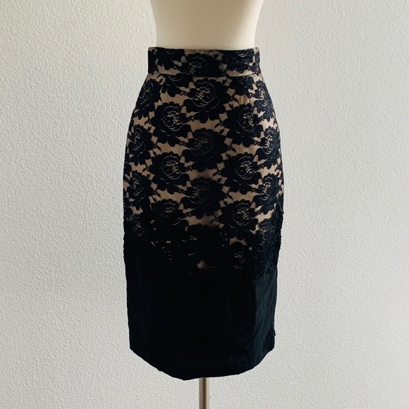 Anthropologie Dresses & Skirts - Corey Lynn Calter Lace Mesh Rosette Pencil Skirt!